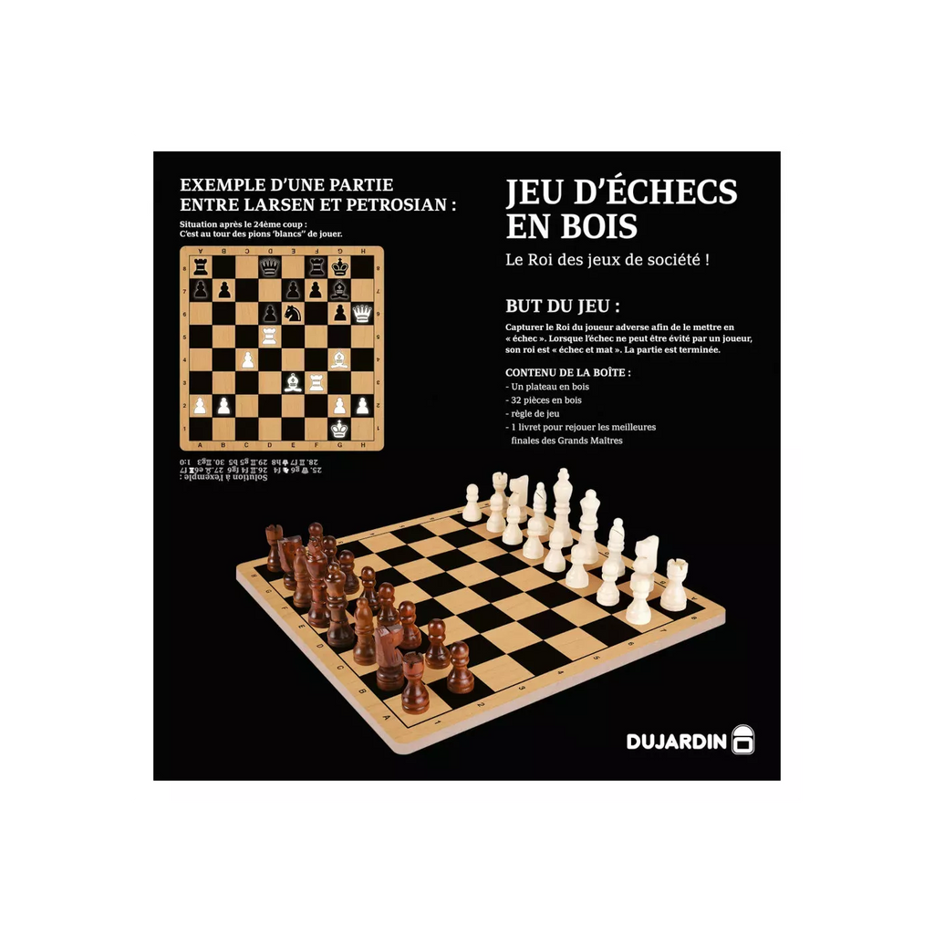 Jeu d'échec en bois