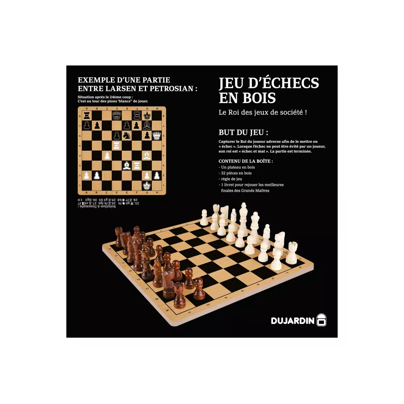Jeu d'échec en bois